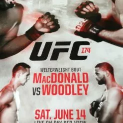 Sold Out Posters UFC 174 - 2014 Poster Print Johnson Vs. Bagautinov And Macdonald Vs. Woodley MMA