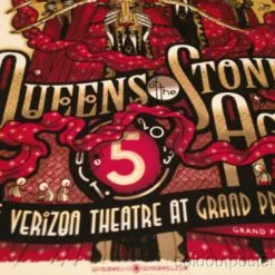 Queens Of The Stone Age - 2013 Guy Burwell Poster Grand Prarie, TX Gig Posters