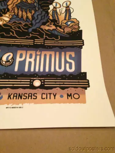 Queens Of The Stone Age - 2014 Guy Burwell Poster Print Primus Kansas City MO 7 Queens Of The Stone Age - 2014 Guy Burwell Poster Print Primus Kansas City MO