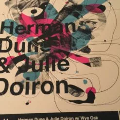 Herman Dune & Julie Doiron - 2009 Delicious Design Poster Print Chicago, IL