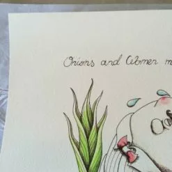 Art Prints Onions And Women Make Me Cry 2014 Zed1 Poster Print SIGNED #'d Hand Embellished