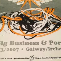 Lars Krause Gig Posters Big Business & Porn/Melvins - Lars P Krause Poster Print Galway Ireland 5/3/2007