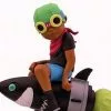 Rocket Bait - 2017 Hebru Brantley BBC Black Shirt Flyboy Complex Con Vinyl Toy Sculptures/Toys