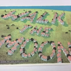 Gig Posters Walk The Moon - 2015 Justin Santora Poster Austin, TX Stubb's BBQ