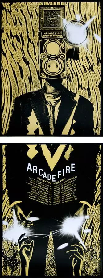 Arcade Fire - 2014 Rob Jones Poster Print Reflektor Tour SUNSHINE Silent Giants 3 Arcade Fire - 2014 Rob Jones Poster Print Reflektor Tour SUNSHINE Silent Giants