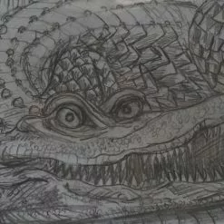 Art Prints The Enormous Crocodile - 2015 Zeb Love Original Sketch Drawing