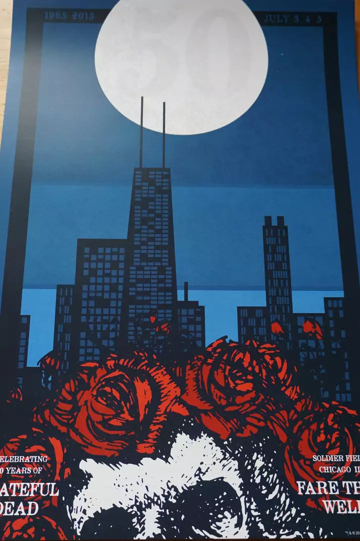 Fare Thee Well - 2015 Jimmy Bryant Grateful Dead Poster Print Chicago, IL 4 Fare Thee Well - 2015 Jimmy Bryant Grateful Dead Poster Print Chicago, IL