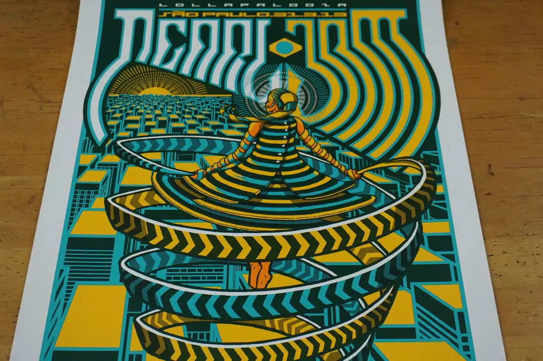 Pearl Jam - 2013 Brad Klausen Print Lollapalooza Poster Sao Paulo, Brazil S/N Gig Posters 5 Pearl Jam - 2013 Brad Klausen Print Lollapalooza Poster Sao Paulo, Brazil S/N Gig Posters