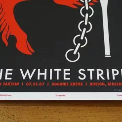 Jack White The White Stripes - 2007 Rob Jones Poster Boston Mass Agganis 15 Jack White The White Stripes - 2007 Rob Jones Poster Boston Mass Agganis