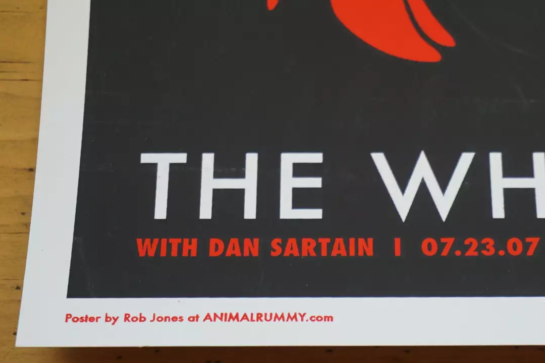 Jack White The White Stripes - 2007 Rob Jones Poster Boston Mass Agganis 9 Jack White The White Stripes - 2007 Rob Jones Poster Boston Mass Agganis
