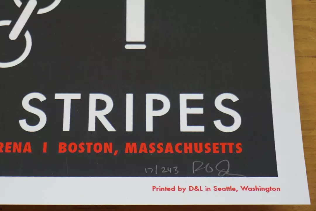 Jack White The White Stripes - 2007 Rob Jones Poster Boston Mass Agganis 10 Jack White The White Stripes - 2007 Rob Jones Poster Boston Mass Agganis