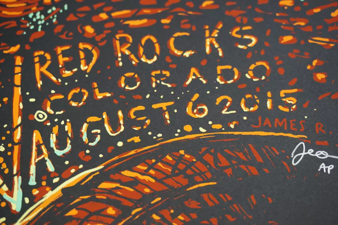 Colorado Walk The Moon - 2015 James Eads Poster Red Rocks, CO 8 Colorado Walk The Moon - 2015 James Eads Poster Red Rocks, CO