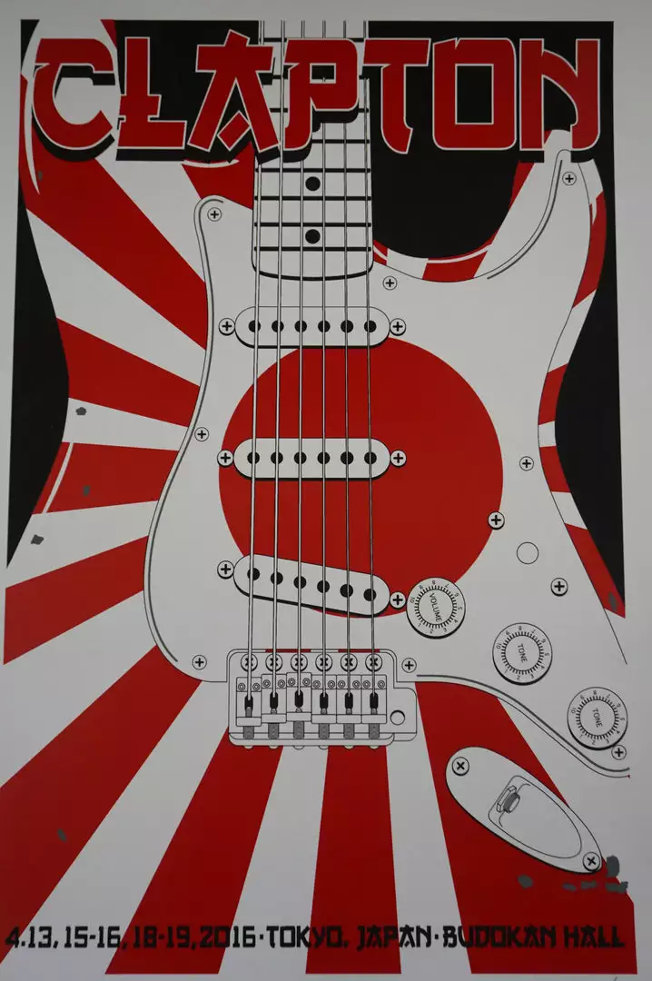 Firehouse Gig Posters Eric Clapton - 2016 Poster Tokyo Japan Budokan Hall 3 Firehouse Gig Posters Eric Clapton - 2016 Poster Tokyo Japan Budokan Hall