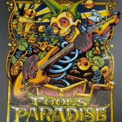 Gig Posters Fool's Paradise - 2016 AJ Masthay Poster Onyx Pearl St Augustine #6/9