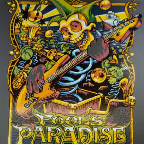 Gig Posters Fool's Paradise - 2016 AJ Masthay Poster Onyx Pearl St Augustine #6/9 3 Gig Posters Fool's Paradise - 2016 AJ Masthay Poster Onyx Pearl St Augustine #6/9