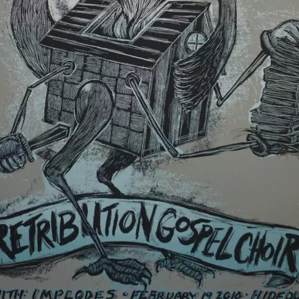 Retribution Gospel Choir - 2010 Dan Grzeca Poster Chicago The Hideout Chicago, IL 4 Retribution Gospel Choir - 2010 Dan Grzeca Poster Chicago The Hideout Chicago, IL