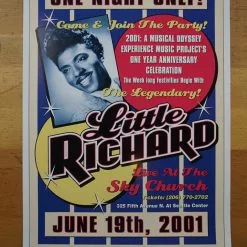 Little Richard - 2001 Dennis Loren Poster Seattle Sky Church 9 Little Richard - 2001 Dennis Loren Poster Seattle Sky Church
