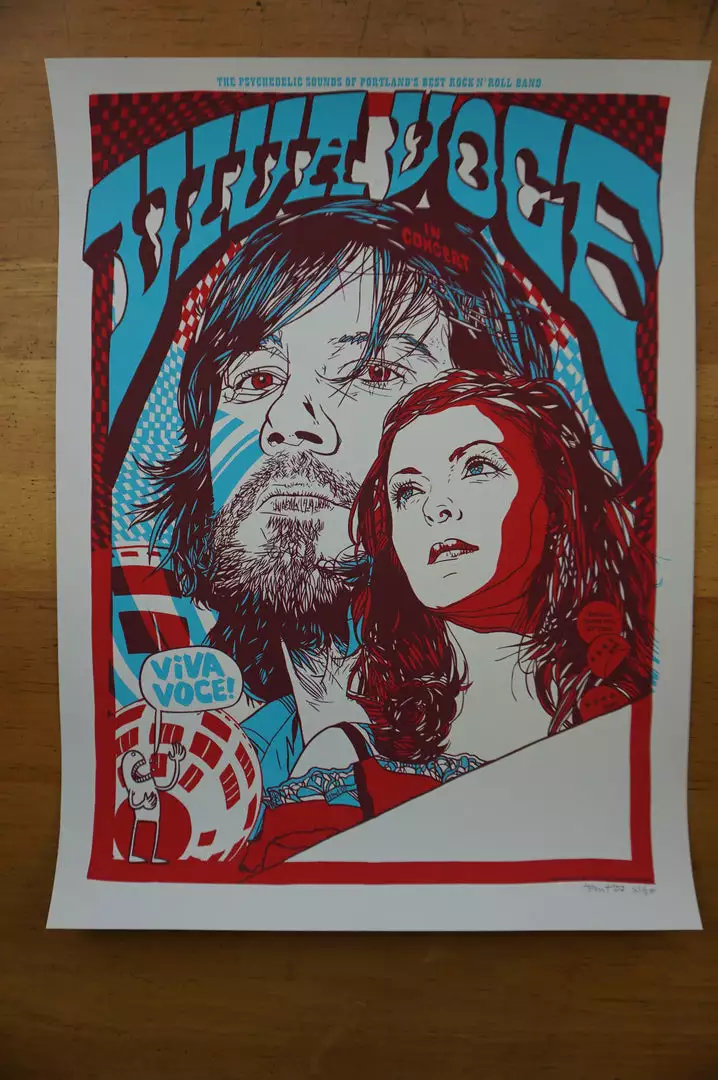 Gig Posters Viva Voce - 2007 Tyler Stout Poster Winter/Spring Tour 4 Gig Posters Viva Voce - 2007 Tyler Stout Poster Winter/Spring Tour