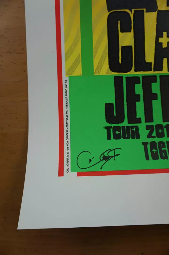 Eric Clapton - 2010 Ron Donovan Poster Jeff Beck Firehouse 7 Eric Clapton - 2010 Ron Donovan Poster Jeff Beck Firehouse