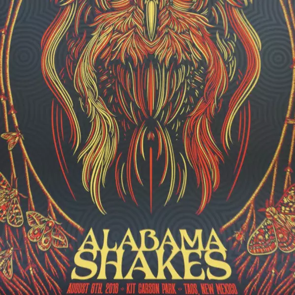 Alabama Shakes - 2016 Todd Slater Poster Taos AP Kit Carson Park Gig Posters 3 Alabama Shakes - 2016 Todd Slater Poster Taos AP Kit Carson Park Gig Posters