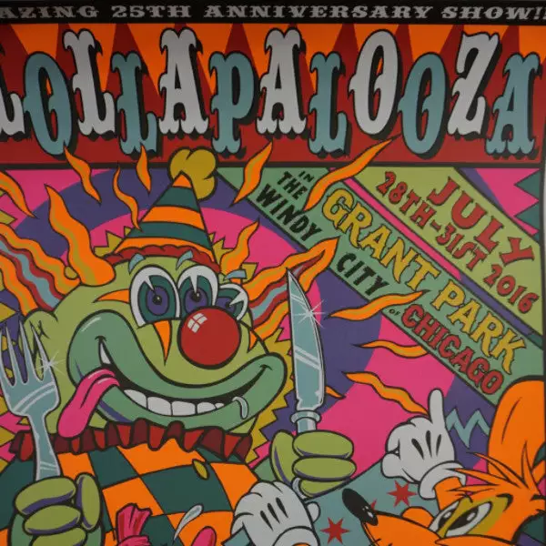 Lollapalooza - 2016 Frank Kozik Poster Chicago, IL Grant Park 4 Lollapalooza - 2016 Frank Kozik Poster Chicago, IL Grant Park