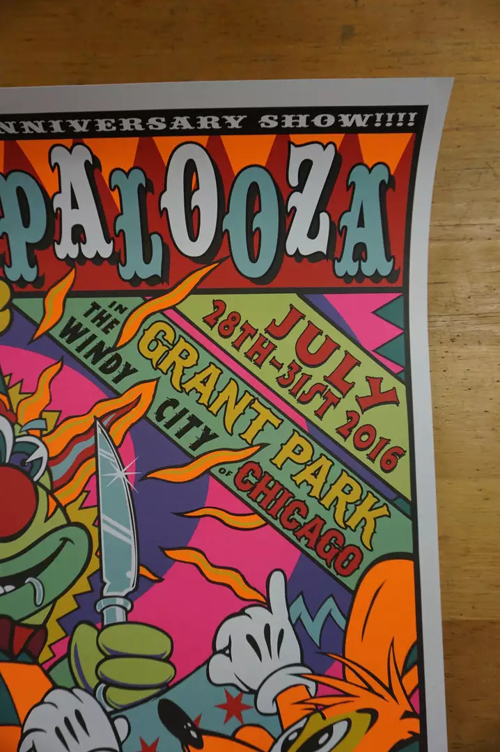 Lollapalooza - 2016 Frank Kozik Poster Chicago, IL Grant Park 7 Lollapalooza - 2016 Frank Kozik Poster Chicago, IL Grant Park