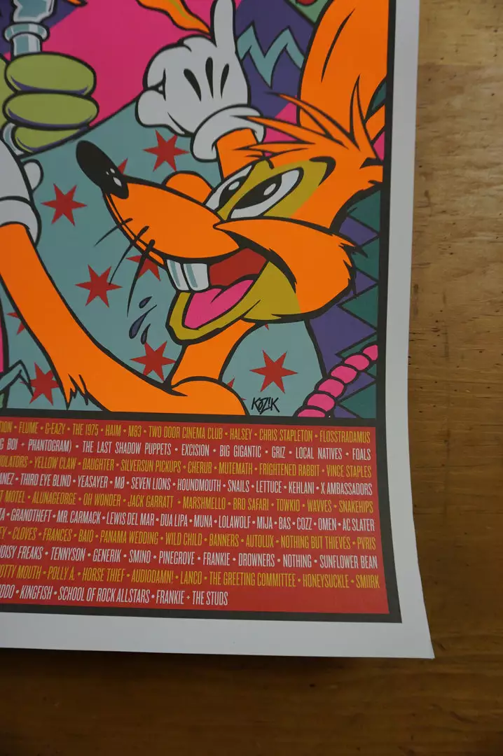 Lollapalooza - 2016 Frank Kozik Poster Chicago, IL Grant Park 8 Lollapalooza - 2016 Frank Kozik Poster Chicago, IL Grant Park