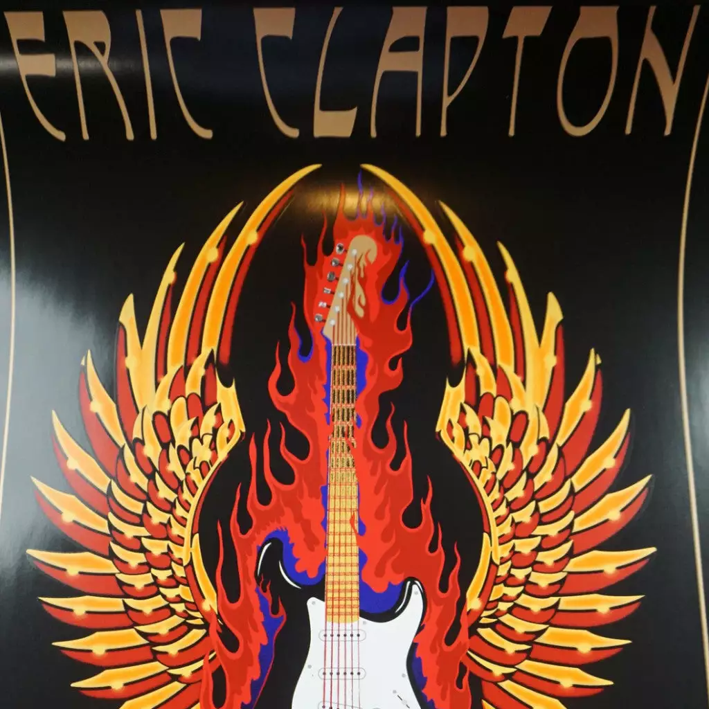 Eric Clapton - 2010 Stanley Mouse Poster US Tour Guitar Print 3 Eric Clapton - 2010 Stanley Mouse Poster US Tour Guitar Print