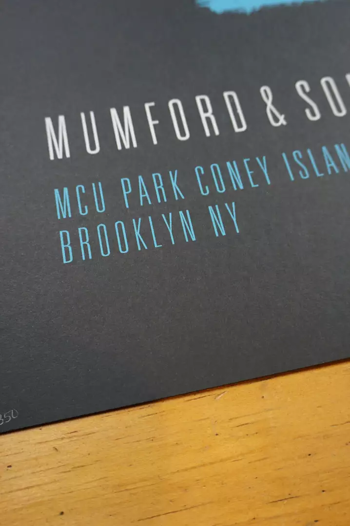Sold Out Posters Gig Posters Mumford & Sons - 2015 Poster Brooklyn, NY Coney Island 8 Sold Out Posters Gig Posters Mumford & Sons - 2015 Poster Brooklyn, NY Coney Island