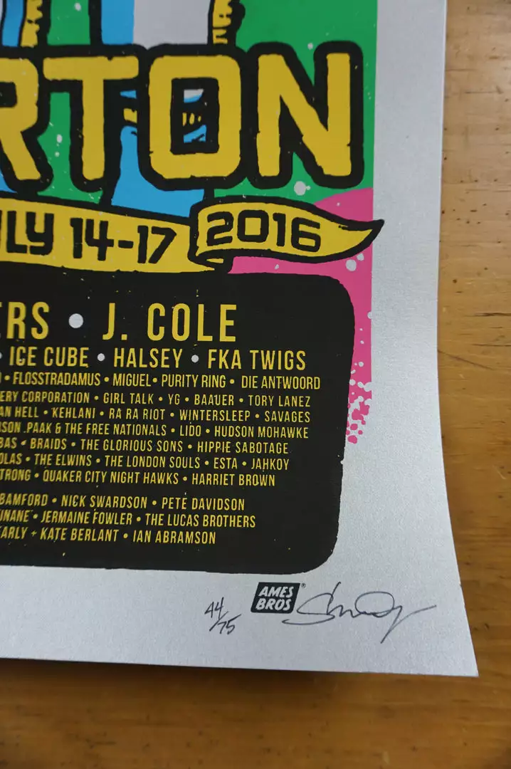 Gig Posters Pemberton Festival - 2016 Ames Brothers Poster VARIANT Pearl Jam 7 Gig Posters Pemberton Festival - 2016 Ames Brothers Poster VARIANT Pearl Jam