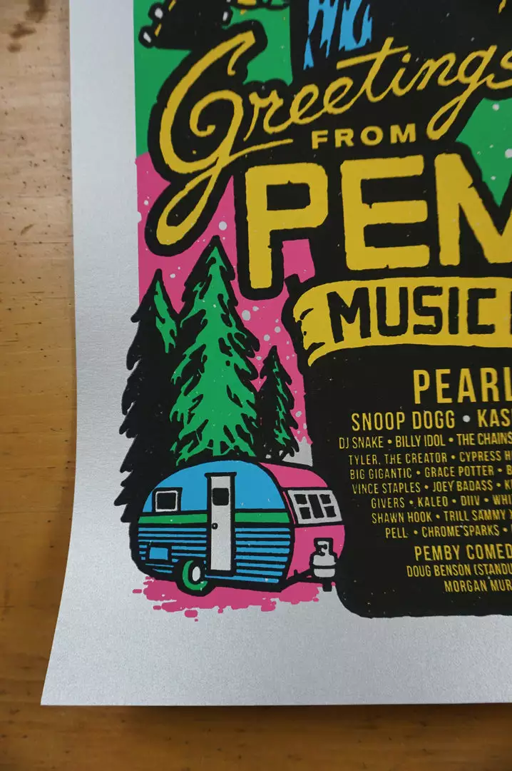 Gig Posters Pemberton Festival - 2016 Ames Brothers Poster VARIANT Pearl Jam 8 Gig Posters Pemberton Festival - 2016 Ames Brothers Poster VARIANT Pearl Jam