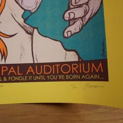 Queens Of The Stone Age - 2013 Jermaine Rogers Poster S/N Nashville YELLOW