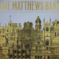 Gig Posters Dave Matthews Band - 2015 Nate Duval Poster Brussels DMB