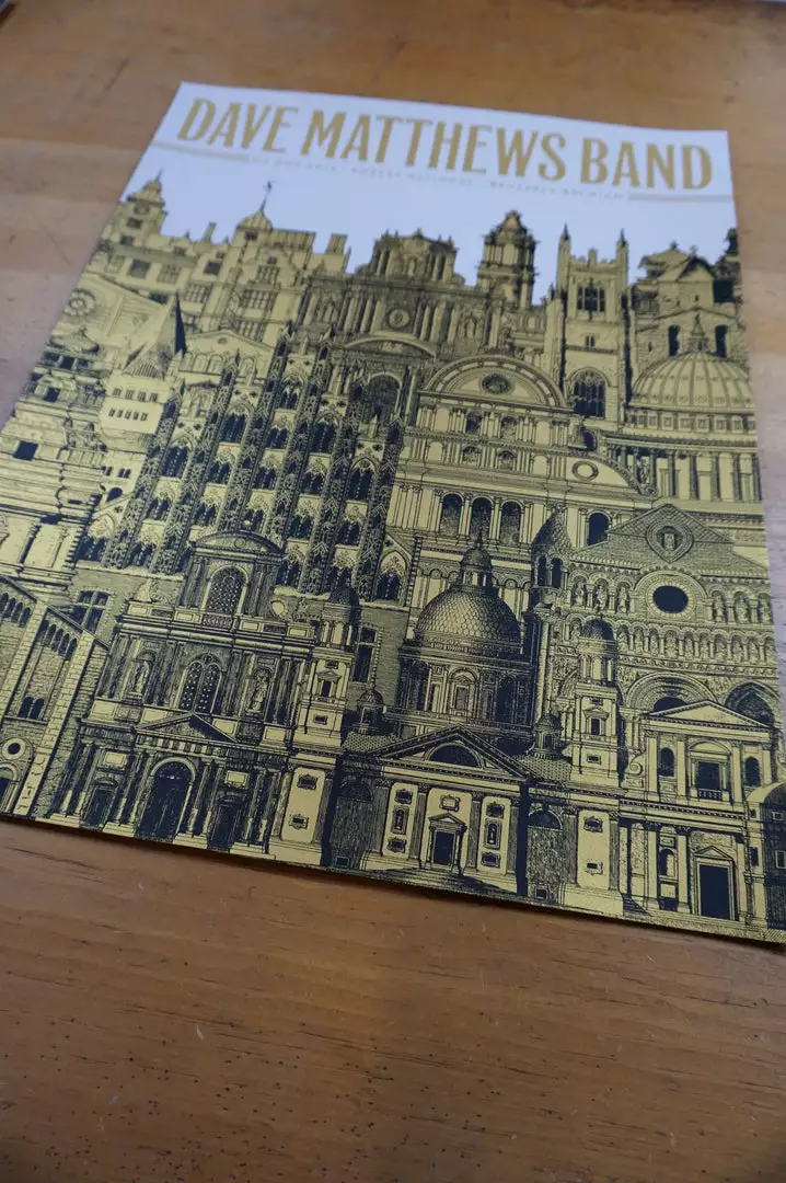 Gig Posters Dave Matthews Band - 2015 Nate Duval Poster Brussels DMB 9 Gig Posters Dave Matthews Band - 2015 Nate Duval Poster Brussels DMB