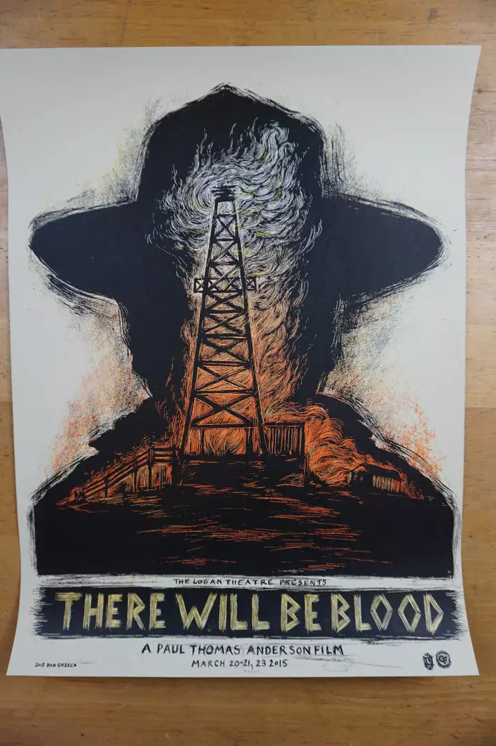 There Will Be Blood - 2015 Dan Grzeca Poster Cinema Movie 1st Edition Movie/TV Posters 5 There Will Be Blood - 2015 Dan Grzeca Poster Cinema Movie 1st Edition Movie/TV Posters