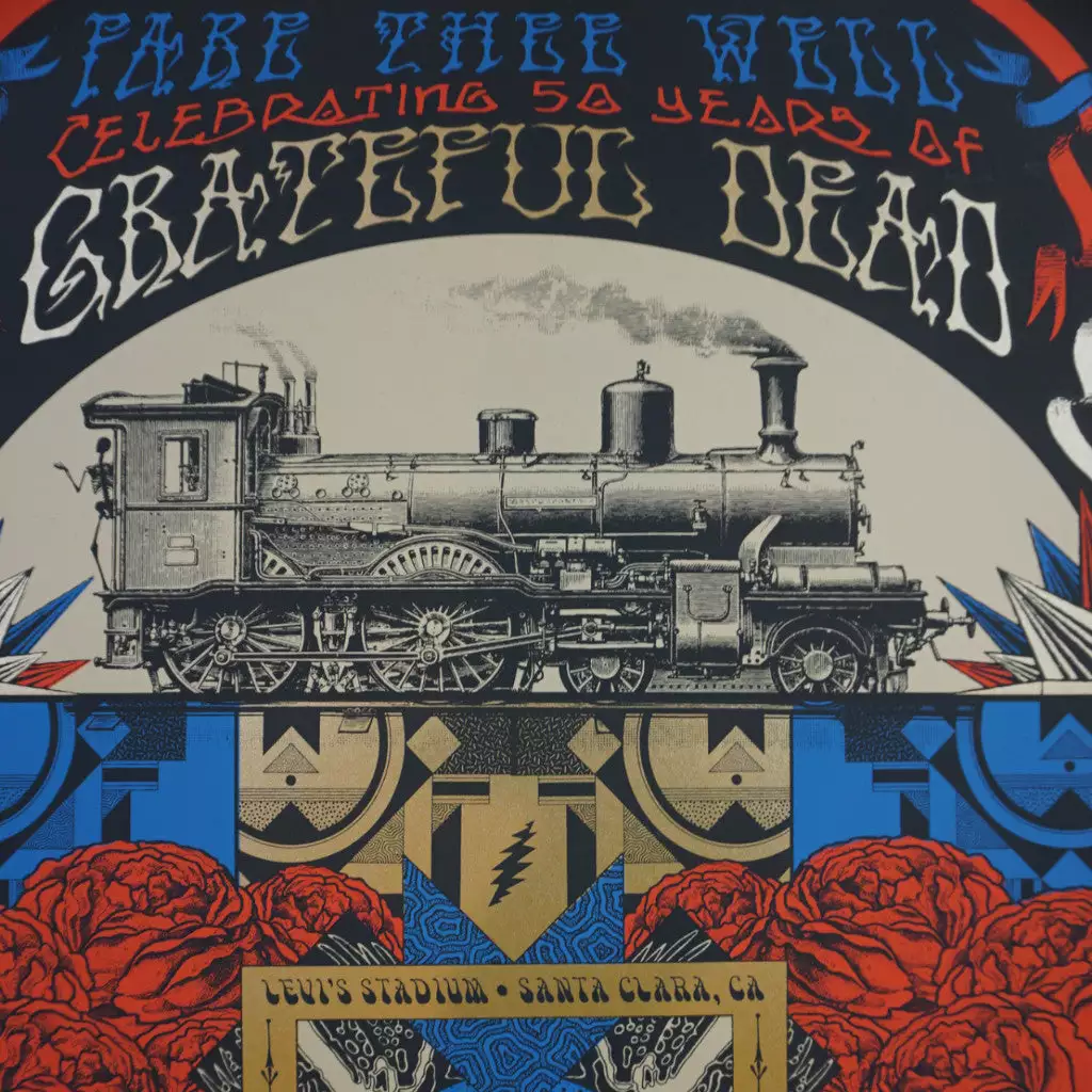 Grateful Dead - 2015 Status Serigraph Poster Fare Thee Well Santa Clara 3 Grateful Dead - 2015 Status Serigraph Poster Fare Thee Well Santa Clara