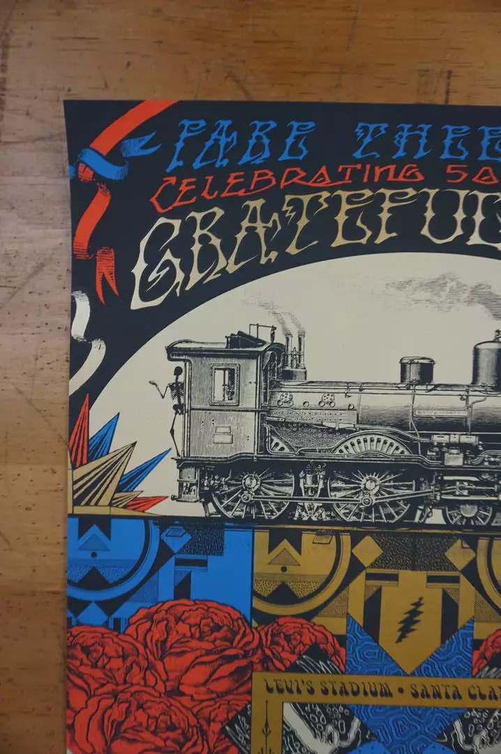 Grateful Dead - 2015 Status Serigraph Poster Fare Thee Well Santa Clara 5 Grateful Dead - 2015 Status Serigraph Poster Fare Thee Well Santa Clara