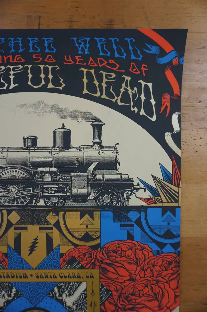 Grateful Dead - 2015 Status Serigraph Poster Fare Thee Well Santa Clara 6 Grateful Dead - 2015 Status Serigraph Poster Fare Thee Well Santa Clara