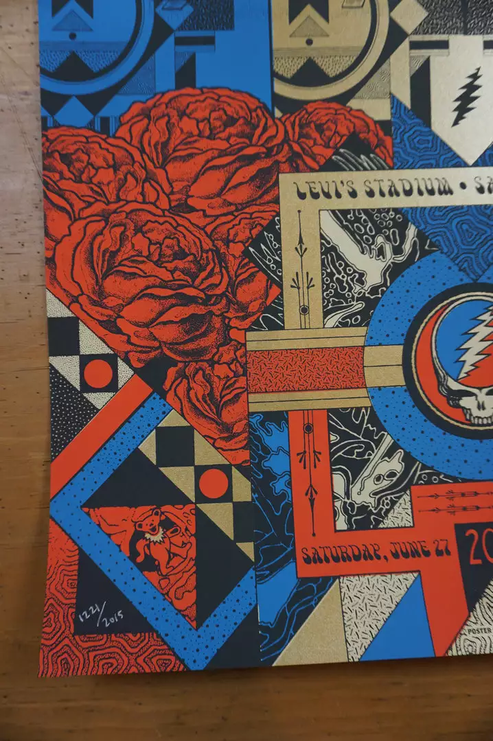 Grateful Dead - 2015 Status Serigraph Poster Fare Thee Well Santa Clara 8 Grateful Dead - 2015 Status Serigraph Poster Fare Thee Well Santa Clara