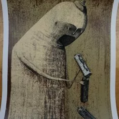 Hunger - 2015 Bisser Poster Street Art Screen Print