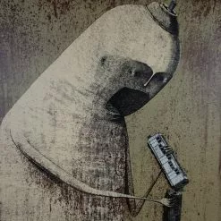 Hunger - 2015 Bisser Poster Street Art Screen Print