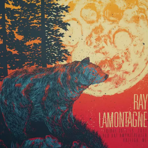 Ray LaMontagne - 2016 John Vogl Poster The Bungaloo Raleigh Red Hat Gig Posters 3 Ray LaMontagne - 2016 John Vogl Poster The Bungaloo Raleigh Red Hat Gig Posters