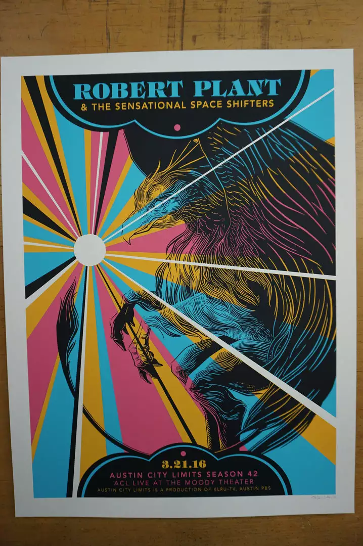Robert Plant - 2016 John Vogl Poster Dallas, TX Moody Theater 4 Robert Plant - 2016 John Vogl Poster Dallas, TX Moody Theater