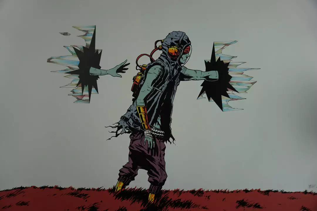 Art Prints Self Searching - 2015 Deih Poster Hand Finished Street Art 4 Art Prints Self Searching - 2015 Deih Poster Hand Finished Street Art