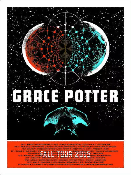 Grace Potter - 2015 Aesthetic Apparatus Poster Fall Tour 4 Grace Potter - 2015 Aesthetic Apparatus Poster Fall Tour