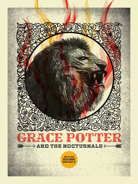 Gig Posters Grace Potter - 2013 Aesthetic Apparatus Poster Grand Rapids 4 Gig Posters Grace Potter - 2013 Aesthetic Apparatus Poster Grand Rapids