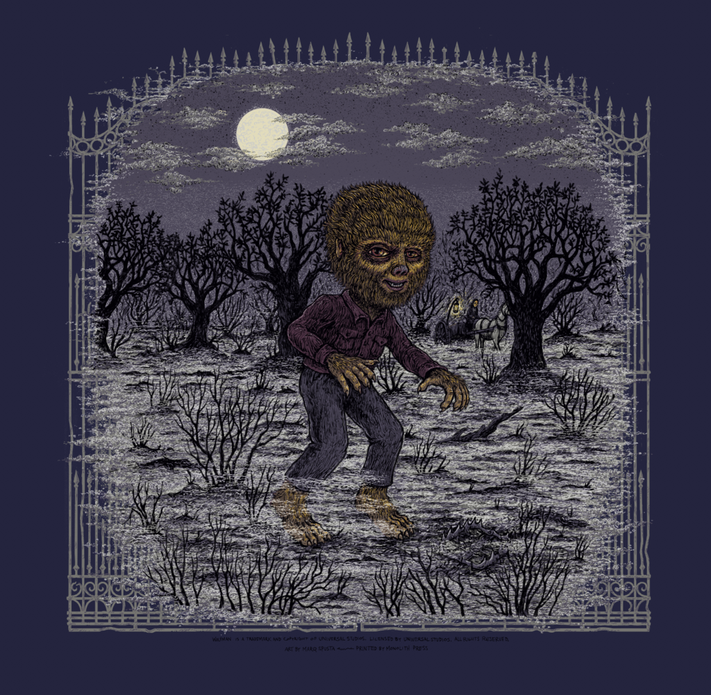 The Wolfman - 2017 Marq Spusta Poster Universal Monsters Elite 3 The Wolfman - 2017 Marq Spusta Poster Universal Monsters Elite