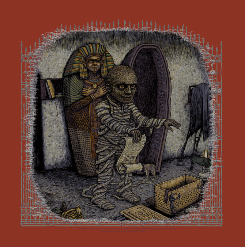 The Mummy - 2017 Marq Spusta Poster Universal Monsters Red 3 The Mummy - 2017 Marq Spusta Poster Universal Monsters Red