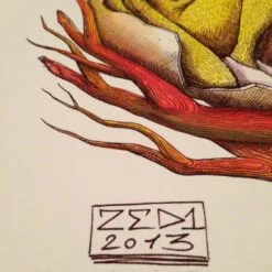 SURVIVAL 05 - 2013 Zed1 Poster Print Art Print Ed. Of 20 Hand Embellished S/N