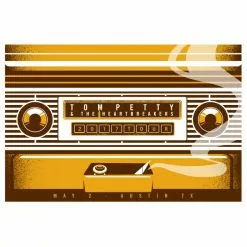 Gig Posters Tom Petty - 2017 Dan Stiles Poster Austin, TX 40th Anniversary Tour